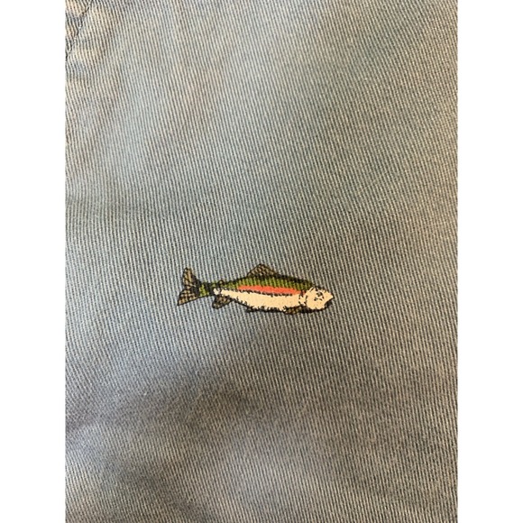 J Crew Fish Shorts Blue 9" Gramercy Flex Khaki Mens Size 28 Preppy Fishing AL101 - Picture 13 of 13